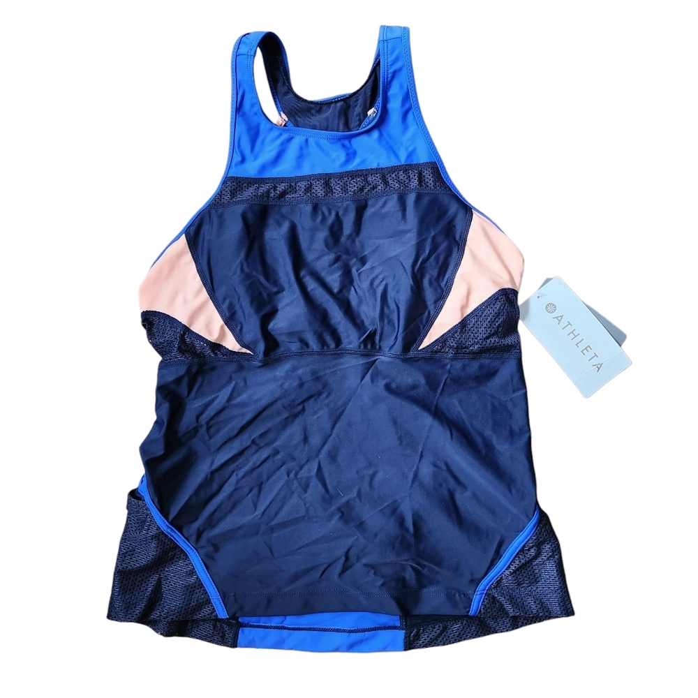 Athleta Tri-Ssential Tankini Swim Top Swimsuit Tank